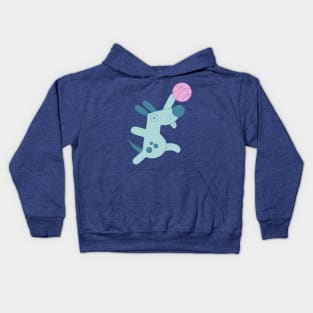 Puppy playing basketball Kids Hoodie